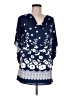 Chances R Blue 3/4 Sleeve Blouse Size M - photo 1