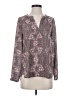 Pleione 100% Polyester Paisley Gray Long Sleeve Blouse Size XS - photo 1