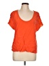 Joie 100% Silk Orange Short Sleeve Top Size L - photo 1