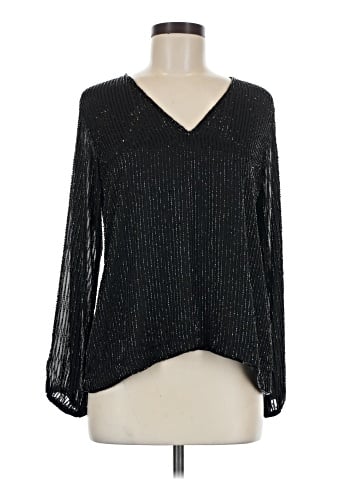 Karina Grimaldi Long Sleeve Silk Top (view 1)