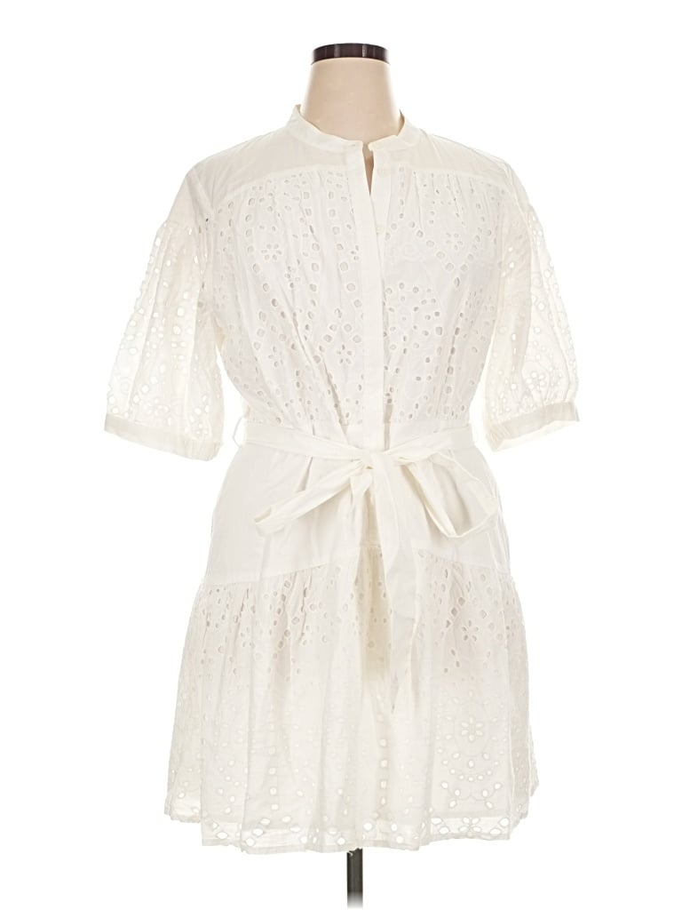 Pre-owned Scoop Casual Dress In Ivory