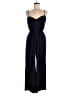 Collective Concepts 100% Polyester Solid Black Jumpsuit Size M - photo 1