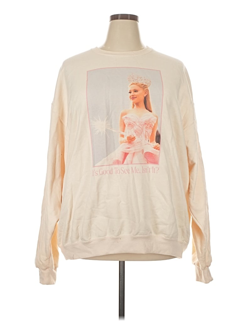 Pre-owned Jerzees Sweatshirt In Ivory
