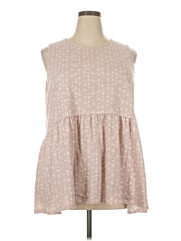 Cotton Bleu Sleeveless T-Shirt (view 1)