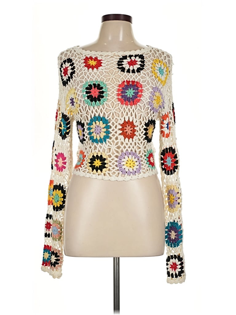 Pre-owned Nasty Gal Inc. Pullover Sweater In Ivory