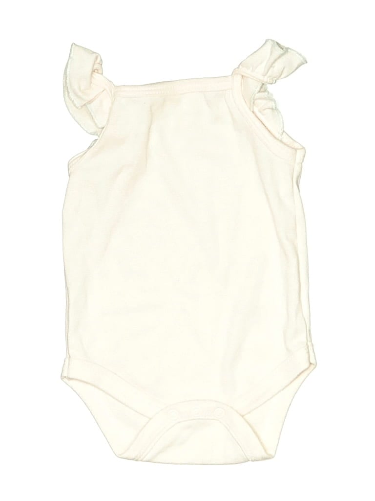 Pre-owned Chick Pea Babies' Short Sleeve Onesie In Ivory
