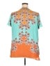 Rose + Olive 100% Polyester Teal Short Sleeve Blouse Size 2X - photo 2