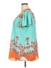 Rose + Olive 100% Polyester Teal Short Sleeve Blouse Size 2X - photo 5