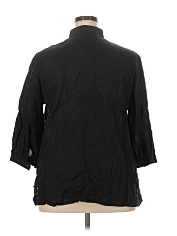 Lauren by Ralph Lauren 3/4 Sleeve Button-Down Shirt (view 2)