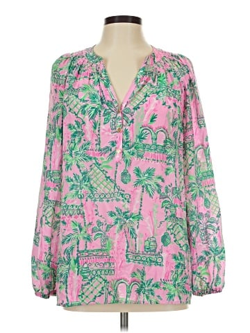 Lilly Pulitzer Long Sleeve Silk Top (view 1)