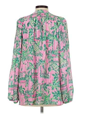 Lilly Pulitzer Long Sleeve Silk Top (view 2)