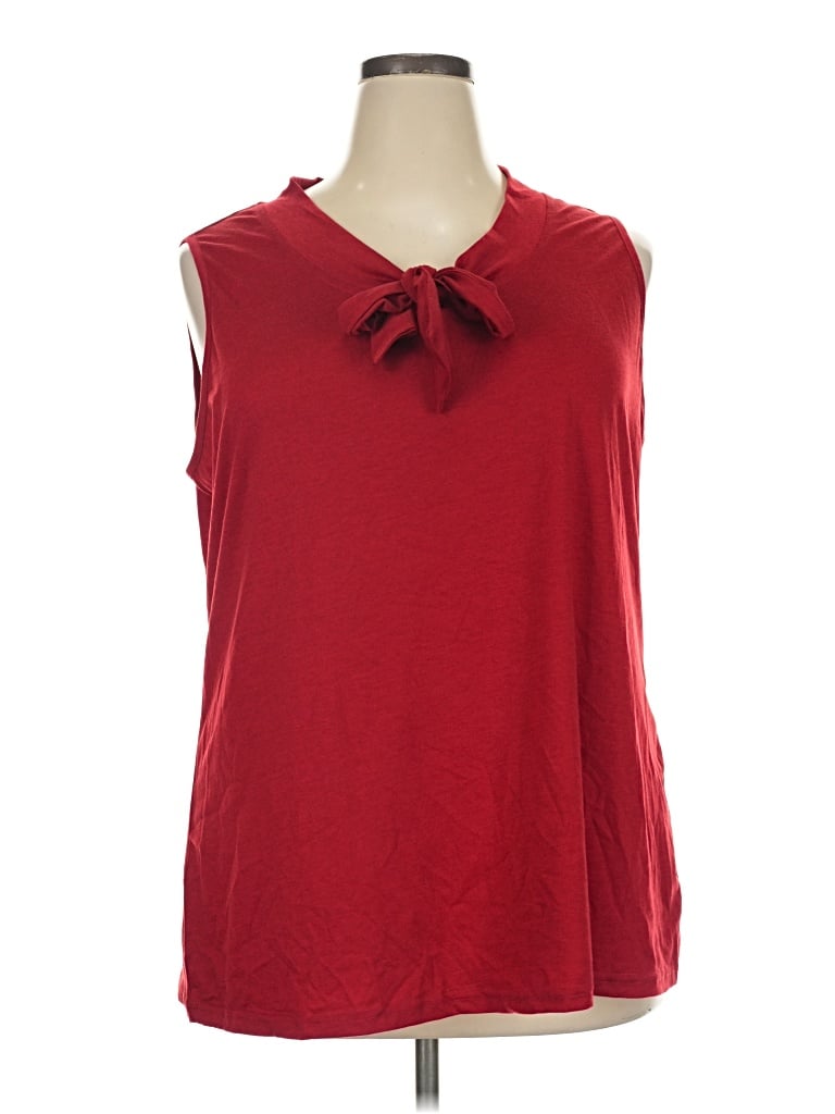 Pre-owned Bloomchic Sleeveless Blouse In Red