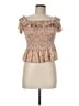 BCBGeneration Brown Short Sleeve Top Size M - photo 1