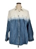 Catherines Color Block Blue Long Sleeve Button-Down Shirt Size 1X - photo 1