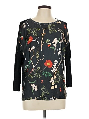 Zara W&B Collection 3/4 Sleeve Blouse (view 1)