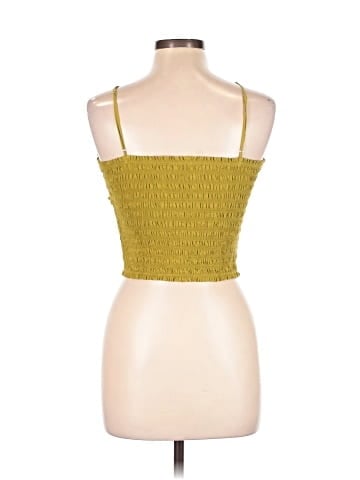 Madewell Poplin Smocked Halter Crop Top (view 2)