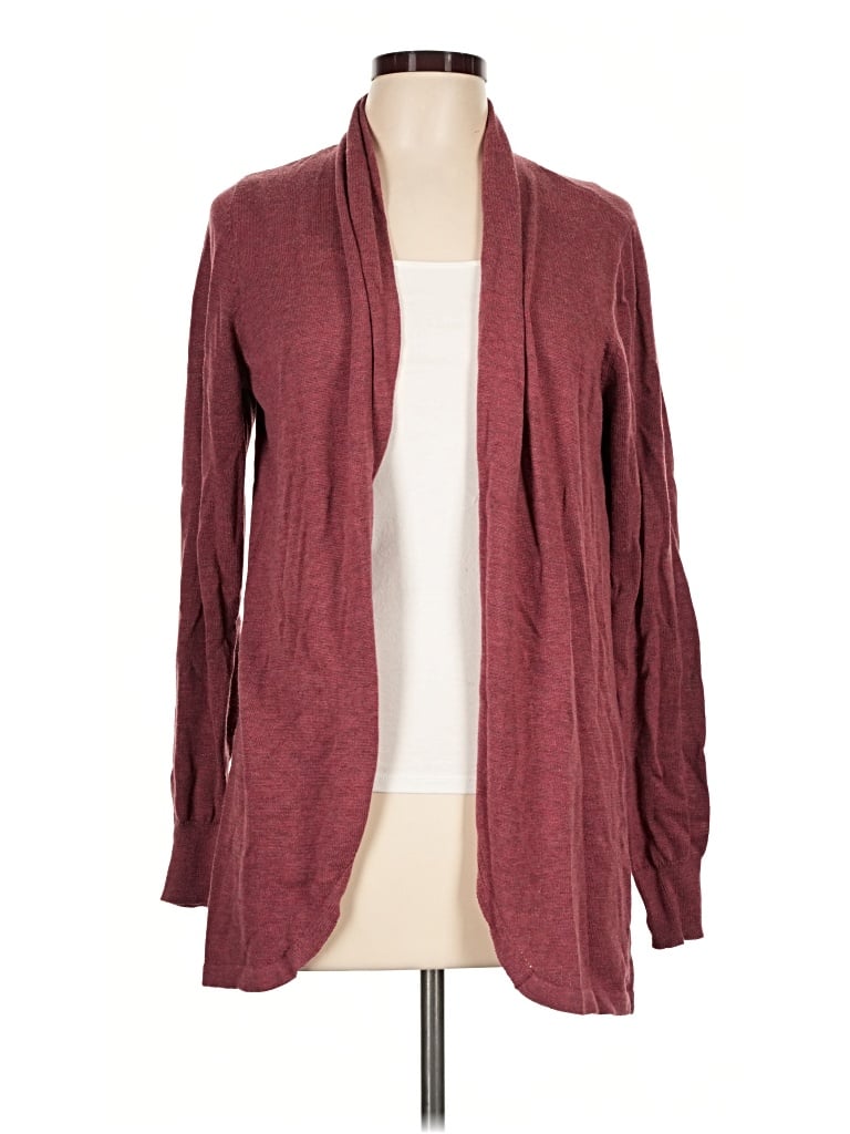 Pre-owned Ella Moss Cardigan Sweater In Burgundy