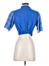 Solitaire Blue Short Sleeve Blouse Size S - photo 2