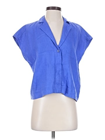 Madewell Boxy Cap-Sleeve Shirt in 100% Linen (view 1)