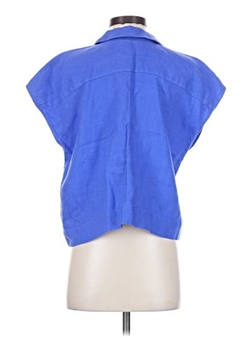 Madewell Boxy Cap-Sleeve Shirt in 100% Linen (view 2)