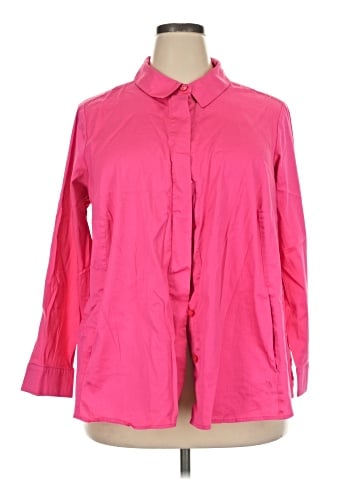 Isaac Mizrahi LIVE! 3/4 Sleeve Button-Down Shirt (view 1)