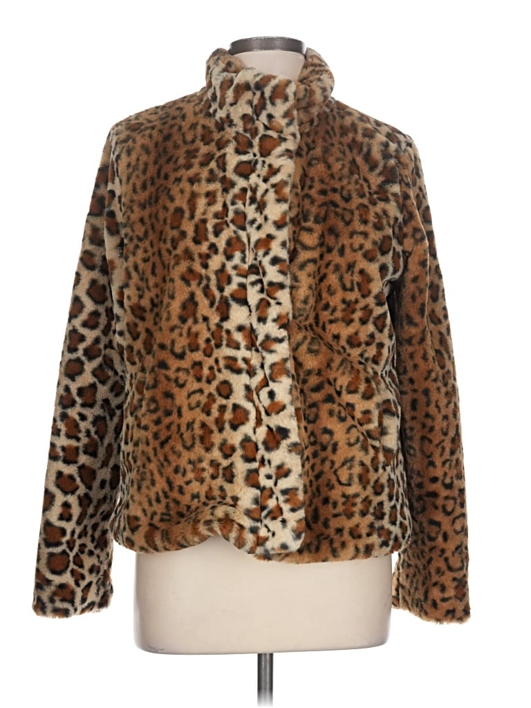 Pre-owned Ci Sono Faux Fur Jacket In Brown