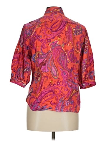 Lauren by Ralph Lauren 3/4 Sleeve Button-Down Shirt (view 2)