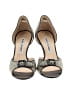 Manolo Blahnik Checkered-gingham Gray Tan Heels Size EU 36 - photo 2