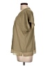 DKNY 100% Polyester Tan Short Sleeve Blouse Size L - photo 5