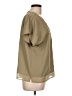 DKNY 100% Polyester Tan Short Sleeve Blouse Size L - photo 4