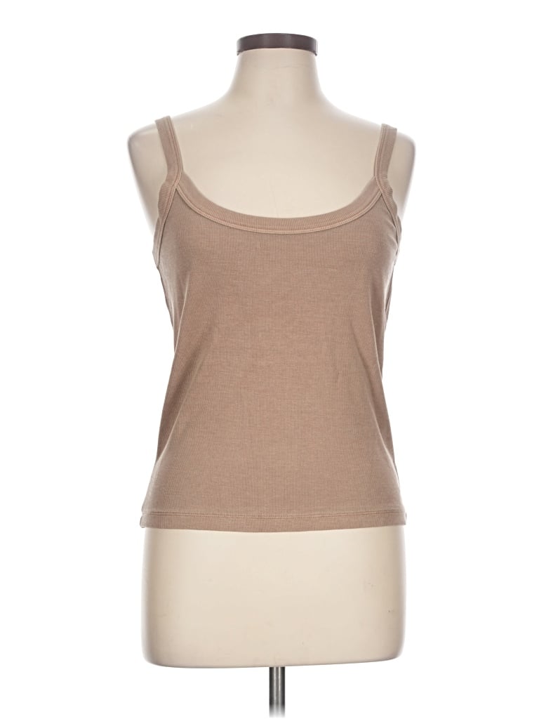 Pre-owned Marine Layer Sleeveless Top Tan Scoop Neck Tops