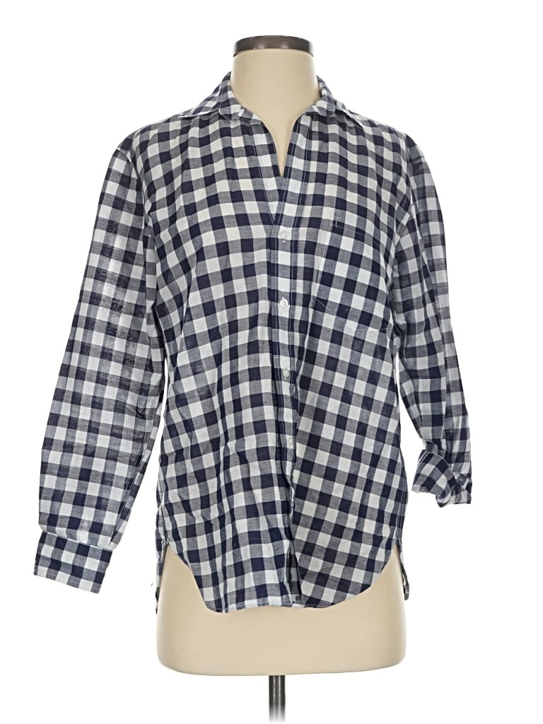 Pre-owned Frank & Eileen 3/4 Sleeve Button Down Shirt In Blue