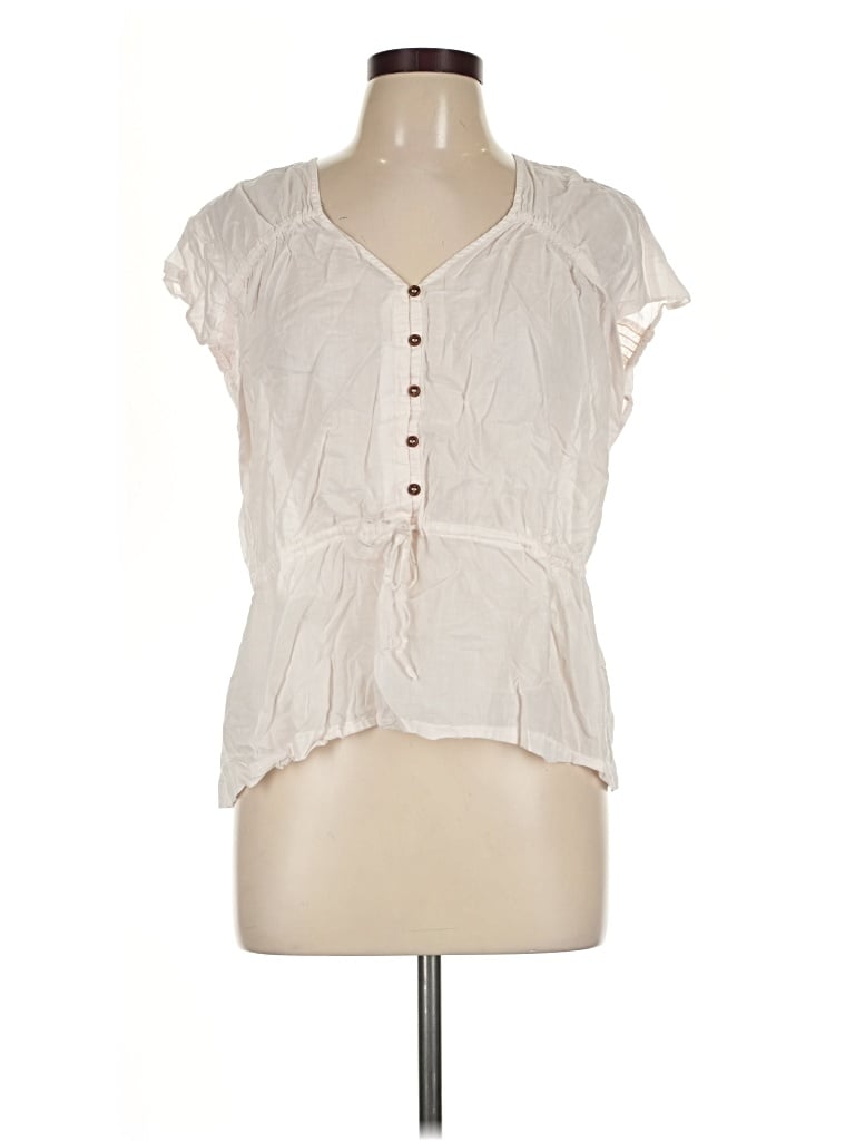 Pre-owned Venus Short Sleeve Blouse In Ivory