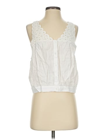 Madewell Embroidered V-Neck Bubble Top (view 1)