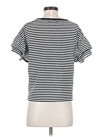 Madewell Ruffle-Sleeve Tee in Stripe (view 2)