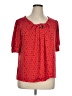 Notations Polka Dots Red 3/4 Sleeve Blouse Size 1X - photo 1