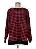 Lands' End Checkered-gingham Red Pullover Sweater Size M - photo 1