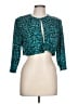 MSK Animal Print Teal Jacket Size 10 - photo 1