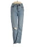 RE/DONE 100% Cotton Hearts Blue Jeans Size 26 waist - photo 1