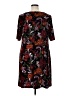 Connected Apparel Floral Black Casual Dress Size 16 - photo 2