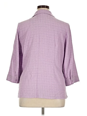 Cj Banks 3/4 Sleeve Button-Down Shirt (view 2)