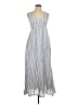 Robert Rodriguez Stripes Silver Casual Dress Size 10 - photo 1