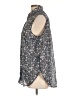 H&M 100% Polyester Paisley Blue Sleeveless Blouse Size 10 - photo 5