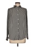 H&M 100% Polyester Stripes Silver Long Sleeve Blouse Size XS - photo 1