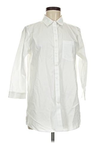 Lands' End 3/4 Sleeve Button-Down Shirt (view 1)