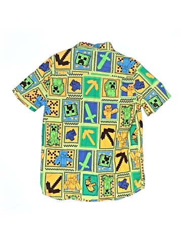 Minecraft Short Sleeve Button-Down Shirt (view 2)