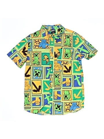 Minecraft Short Sleeve Button-Down Shirt (view 1)