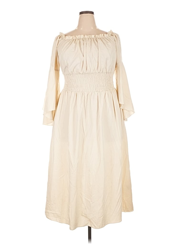 Pre-owned Romwe Casual Dress In Ivory