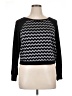 Ambiance Apparel Chevron-herringbone Black Long Sleeve Top Size 1X - photo 1