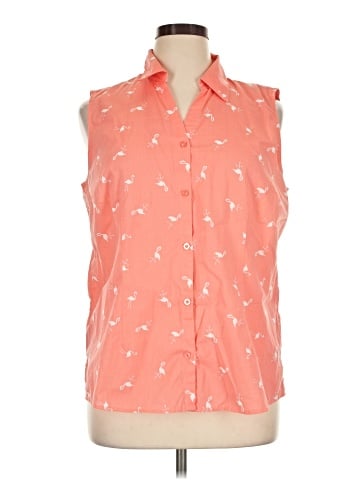Basic Editions Sleeveless Button-Down Shirt (view 1)